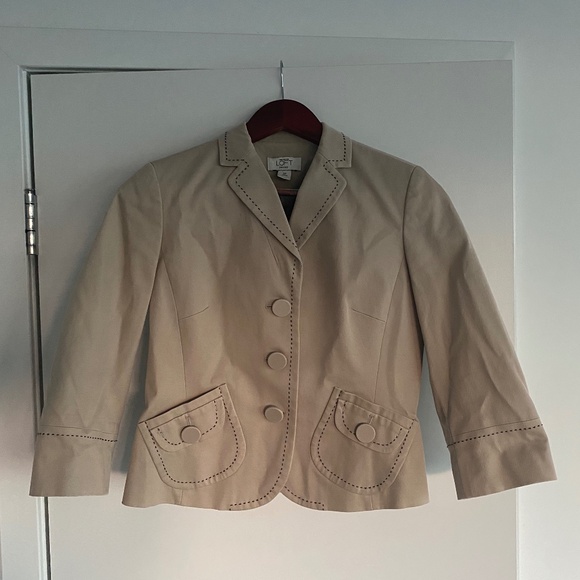Women's Ann Taylor Loft 6 Petite blazer jacket **FREE SHIPPING** - Picture 1 of 5